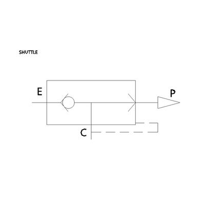 V043 001 ASCO QUICK EXHAUST SHUTTLE VALVE<BR>1/4" NPT FEMALE UNION